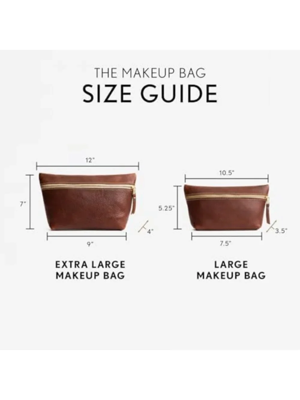 Extra Large Travel Makeup Bag - Zippered Cosmetic Organizer for Toiletries